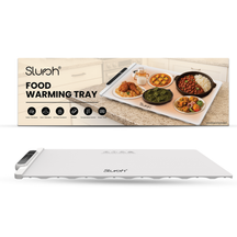 Slursh food warming tray with packaging in the background