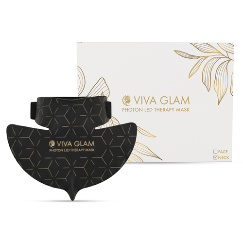 VIVA GLAM photon LED Neck therapy mask with packaging on a white background